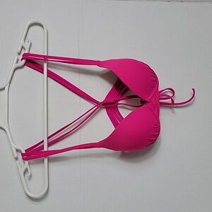 Shade & Shore Hot Pink Strappy Bikini Top